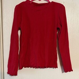 Old Navy Vibrant Red Ribbed Top